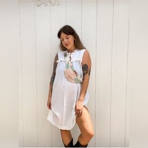 Vintage white sear sucker dress